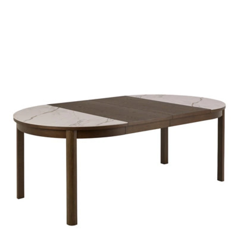 Image of Furniture To Go Southampton Round Extendable Dining Table In Cream Ceramic 120/220 X 120 X 75Cm