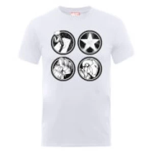Image of Marvel Avengers Assemble Main Logos T-Shirt - White - L