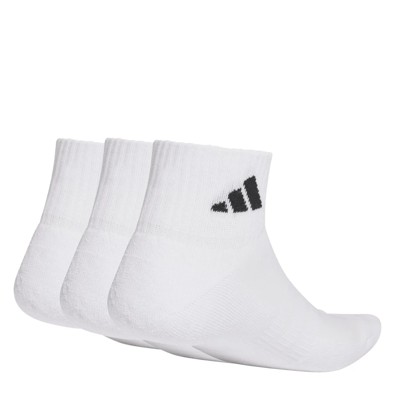 Image of adidas 3 Pack Ankle Socks Unisex Juniors White unisex 2-3.5