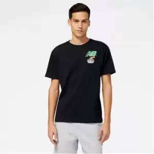 Image of New Balance Nb Essentials Roots Graphic Tee, Black, Male, T-Shirts, MT21567
