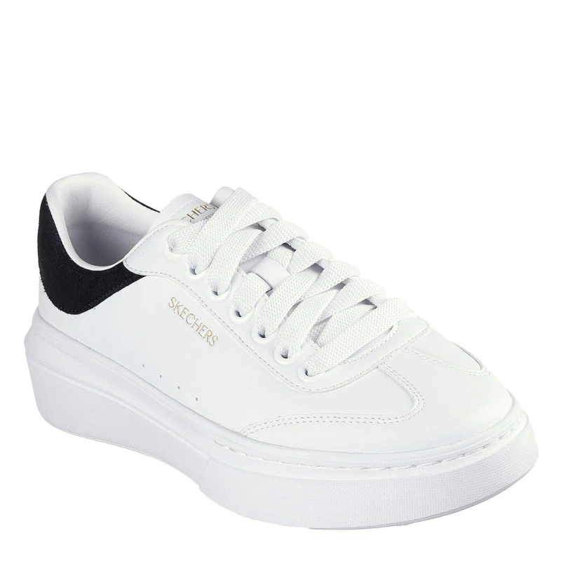 Image of Skechers Womens Cordova Classic Low-Top Trainers White/Black female 3 (36)