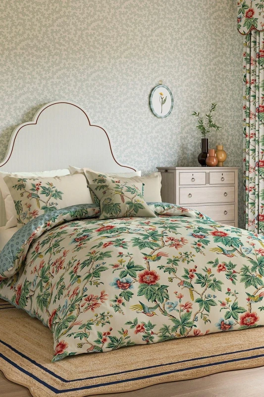 Image of Sanderson Sanderson 'Lophura' Cotton Duvet Cover Set Size: Single Multi Single Unisex 5016709690997