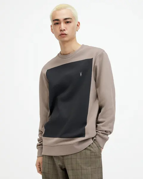 Image of AllSaints Lobke Crew Neck Ramskull Sweatshirt