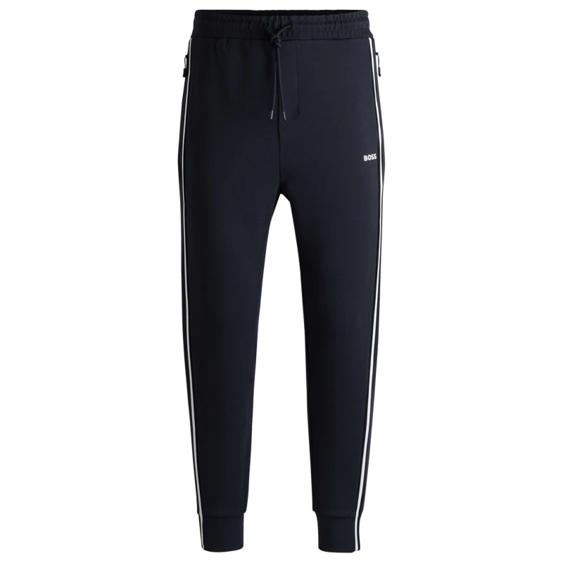 Image of Boss Mens HBG Hadiko Jogging Bottoms, Elasticated Waistband Dark Blue 402 male L
