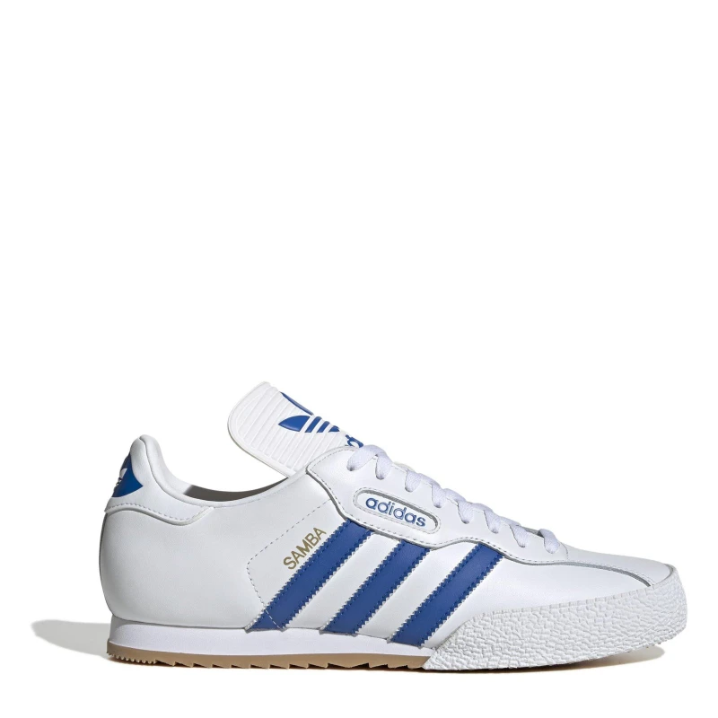 Image of adidas Samba Super Mens Trainers White/Blue male 7 (40.7)