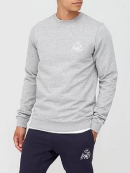 Image of Kings Will Dream Crosby Sweat Top - Grey Marl, Size XS, Men