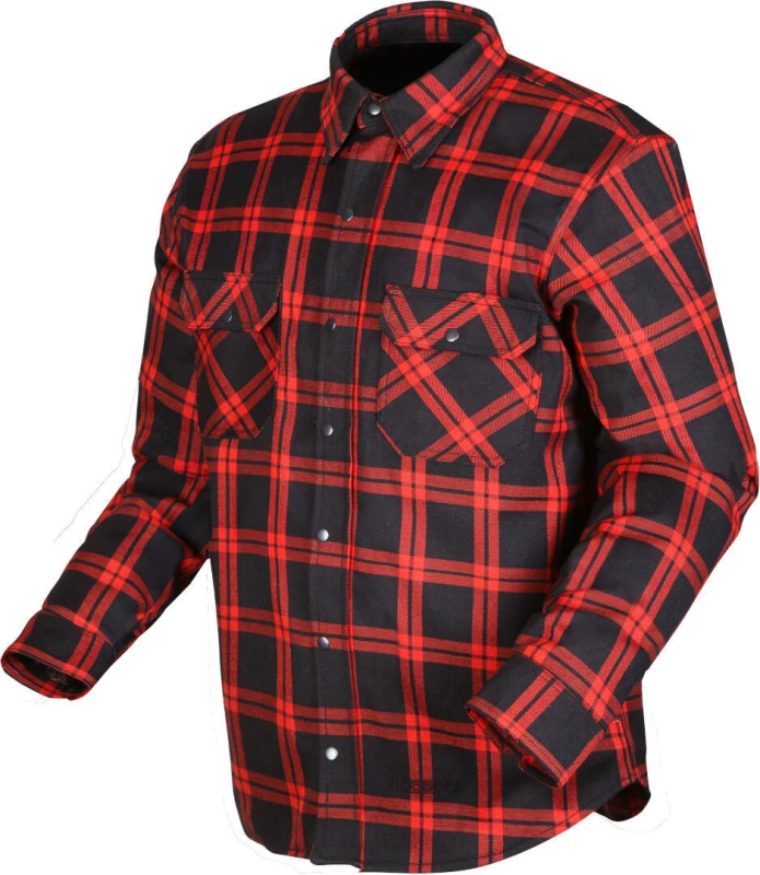 Image of Modeka Colden Motoshirt Black Red Size S