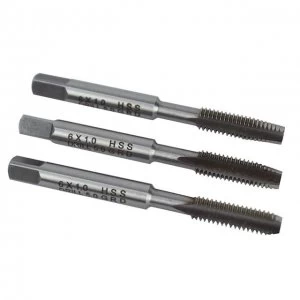 Image of Faithfull HSS Straight Flute Tap Set M6 x 1.0, 3 Piece