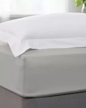 Image of Cotton Traders 200 Thread Count Percale Fitted Sheet in Grey