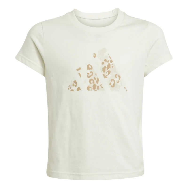 Image of Adidas Girl's T-Shirt adidas Animal Big Logo Beige Female 11/12 years