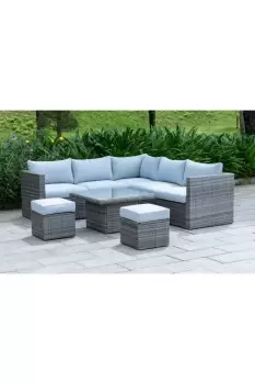 Image of Lima - Rattan Corner Lounge Set 7 Seats - Low Table