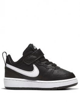 Image of Nike Court Borough Low 2 Infant Trainers - Black/White, Size 5.5