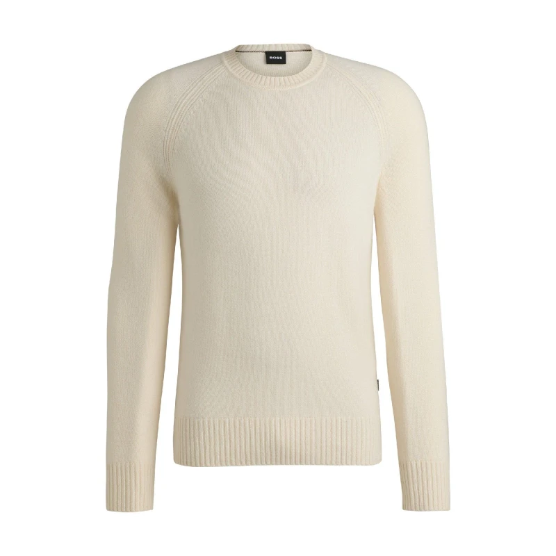 Image of Boss Mens H Emalvo Knitted Top Open White male XL