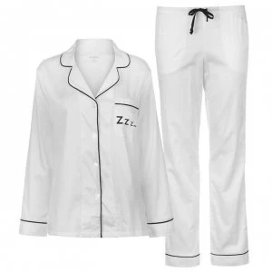 Image of Bedhead Bedhead Zzz Long Sleeve PJ Set Ladies - 5997B Sld White