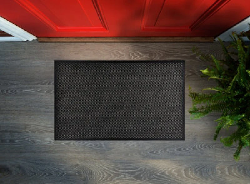 Image of RugsX Doormat Texas 4905 Antislip, Outdoor, Indoor, Gum - Grey 50X80 Cm