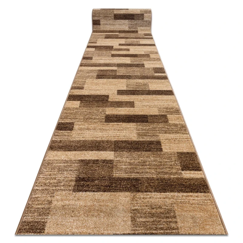 Image of RugsX Karmel Deski Runner in Brown Size: 80cm x 160cm Brown Unisex 80cm x 160 cm