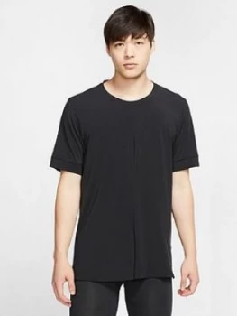 Image of Nike Training Yoga Dry T-Shirt - Black, Size XL, Men