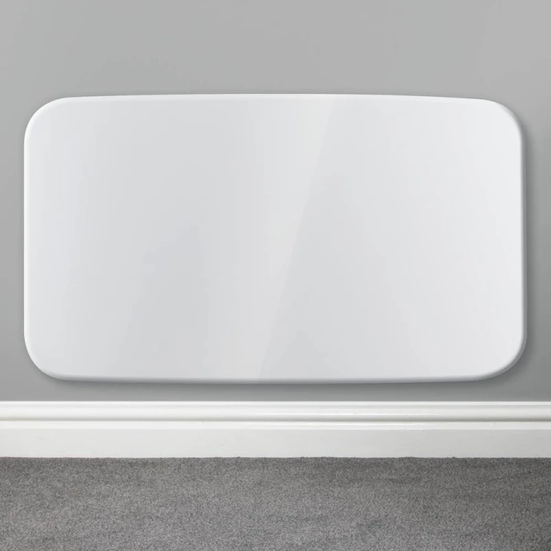 Image of Futura 2000W WIFI Curved Designer Electric Radiator Panel Heater White Wall Mounted Bathroom Safe Timer & Thermostat White Unisex