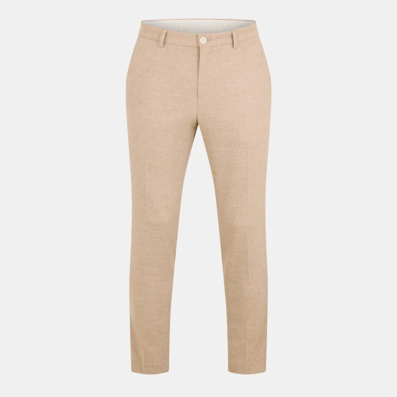 Image of Boss Mens P Genius Straight Leg Trousers White male 30