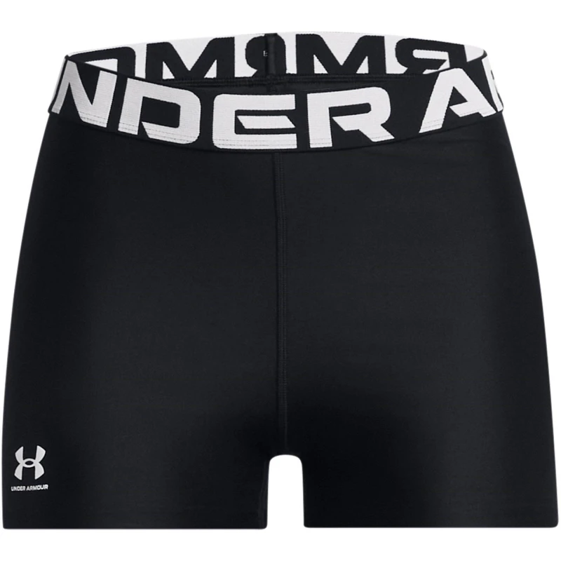 Image of Under Armour Womens HeatGear Authentics Shorty Shorts L- Waist 31 - 34' Black 1383629-001-L