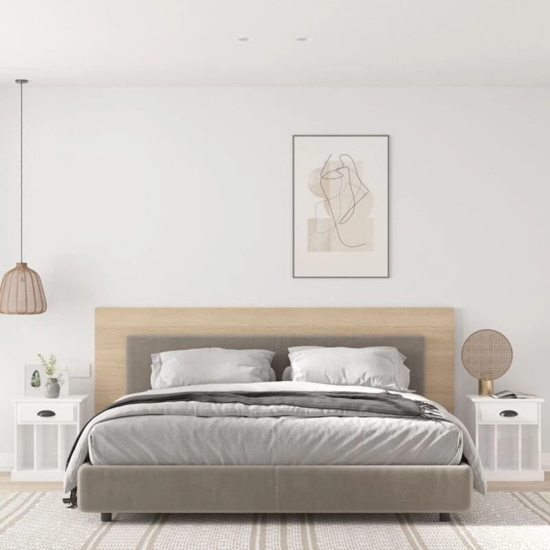 Image of VIDAXL Bedside Cabinets 2 pcs High Gloss White 43x36x50cm Vidaxl 8720845792398