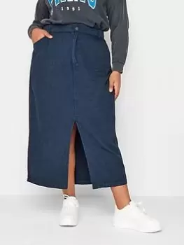 Image of Yours Acid Wash Skirt Blue Size 16, Women