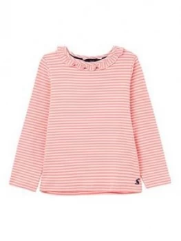 Image of Joules Girls Muriel Stripe Long Sleeve T-Shirt - Pink, Size Age: 5 Years, Women