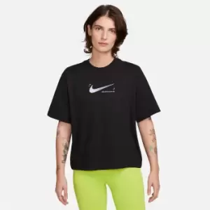 Image of Oversized Boxy Printed T-Shirt in Cotton