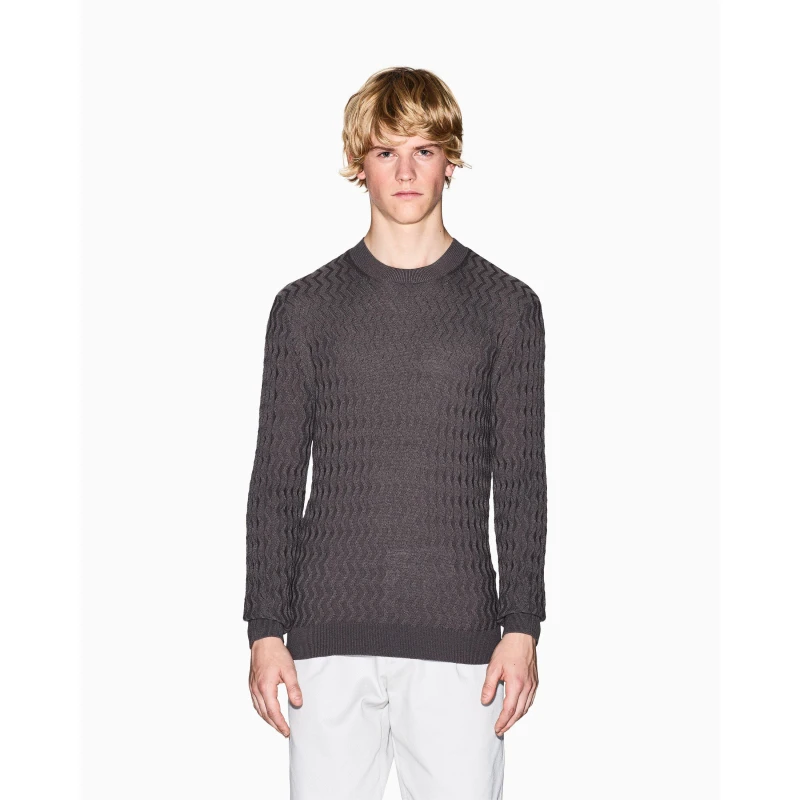 Image of Armani Exchange Mens Crew Neck Jumper Gull F8034 male M