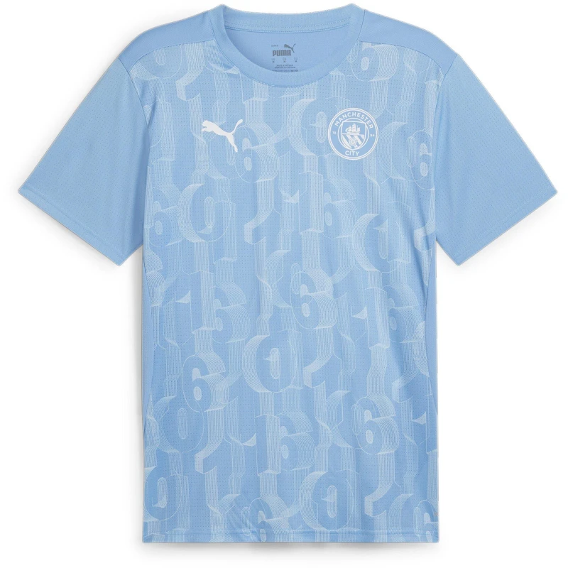Image of Puma Manchester City Prematch Shirt 2024 2025 Adults - Yellow Yellow S
