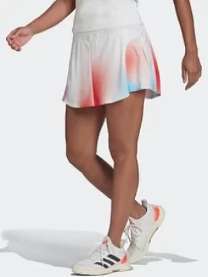 Image of adidas Melbourne Tennis Printed Match Skirt, Black/White Size XS Women