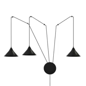 Image of Emibig Abramo Black Pendant Ceiling Light 3x E27