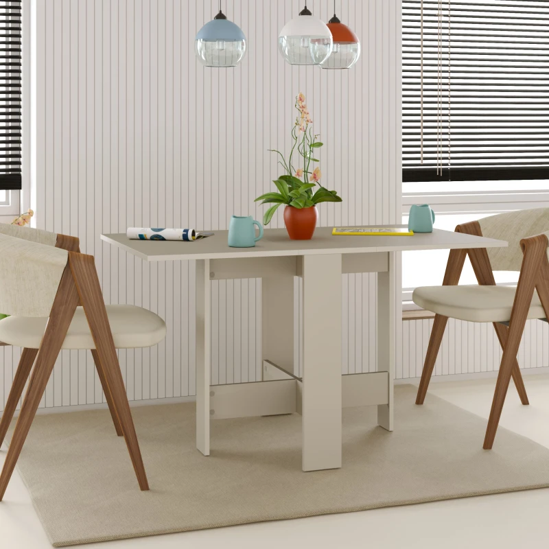 Image of Decortie Artemio' Foldable Table Rectangular Shape 130cm in Beige Size: 1 Pack Beige Unisex 1 Pack