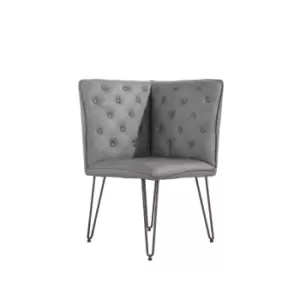 Image of Kettle Interiors Studded Back Corner Bench Grey