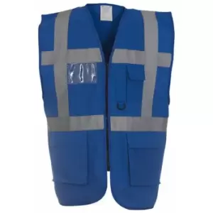 Image of Yoko Hi-Vis Premium Executive/Manager Waistcoat / Jacket (Pack of 2) (3XL) (Royal) - Royal