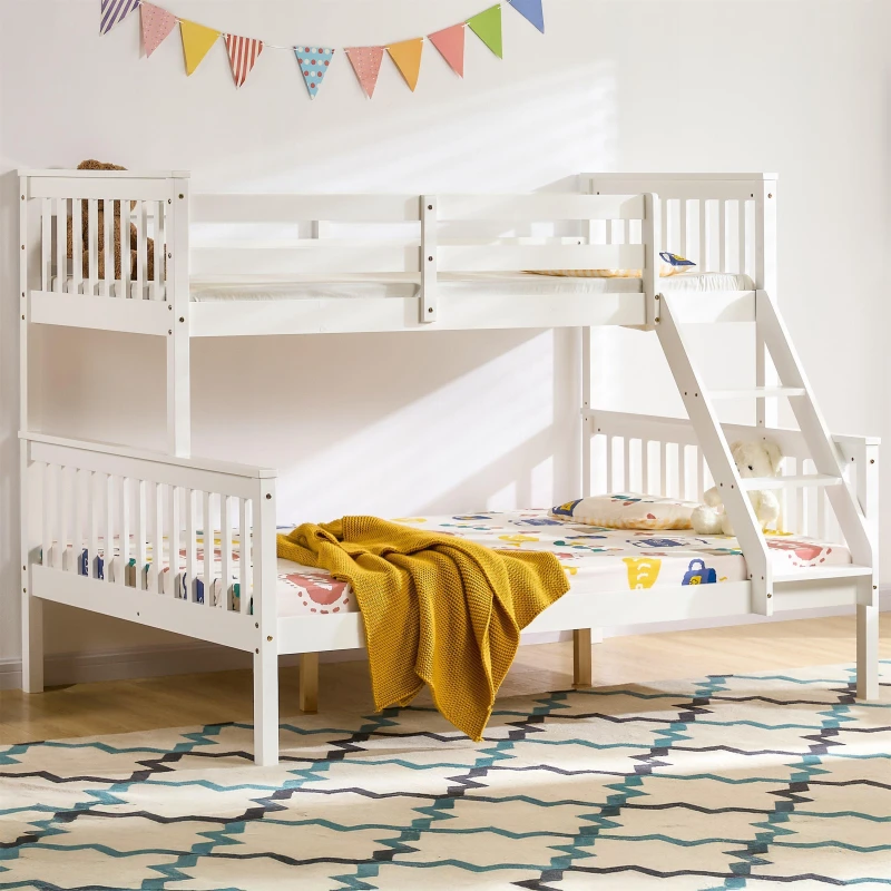 Image of Lassic Vida Designs Milan Triple Sleeper Bunk Bed White unisex One Size