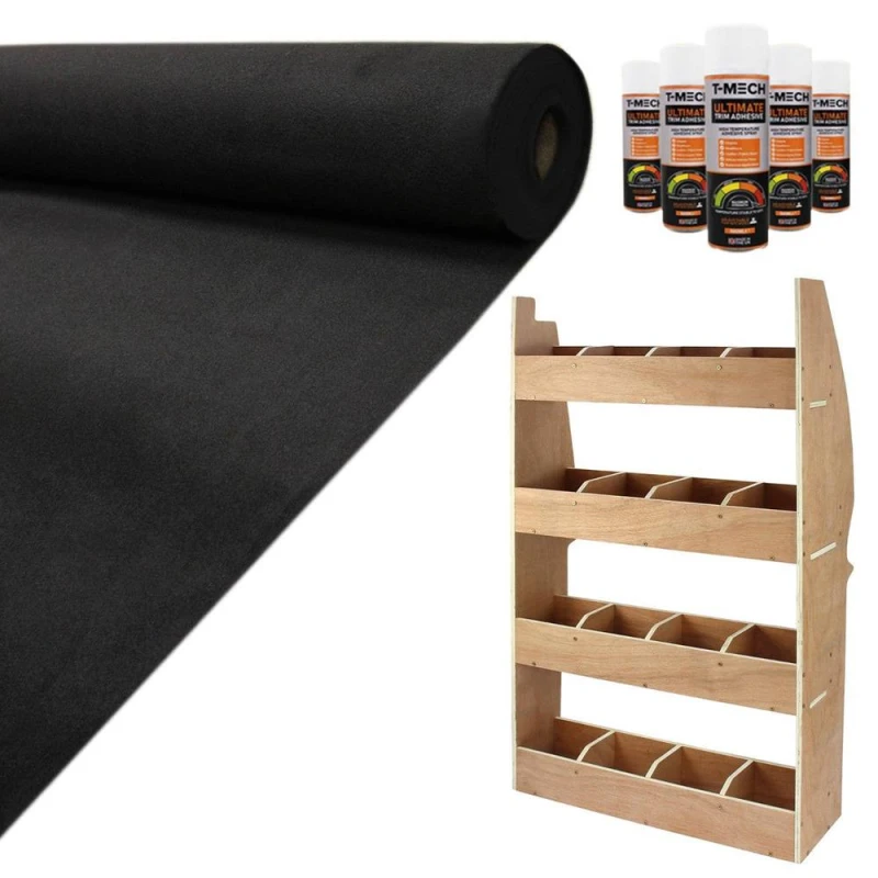 Image of Monster Racking 11Sqm Black Van Lining & Citroen Berlingo Racking Unit