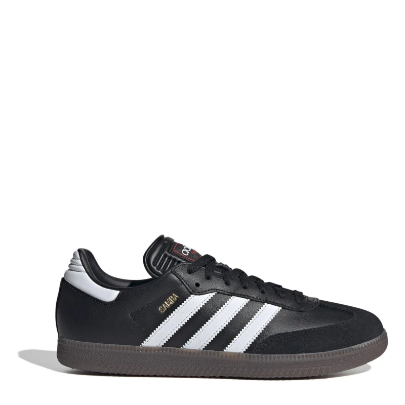 Image of adidas Samba Leather Trainers Juniors Black/White female 5 (38)