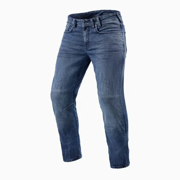 Image of REV'IT! Jeans Detroit 2 TF Medium Blue Motorcycle Jeans Size L36/W30