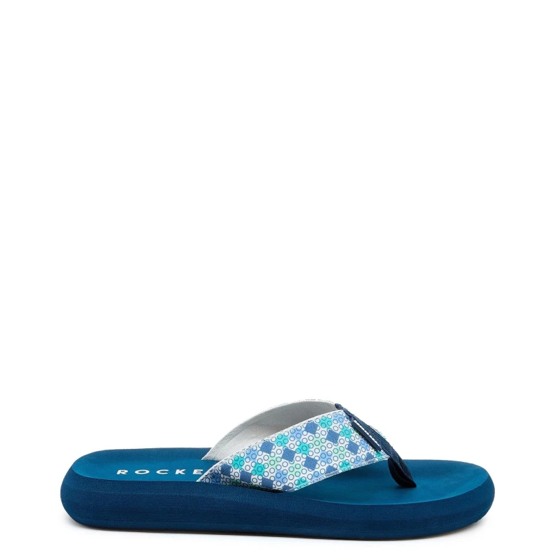 Image of Rocket Dog Womens Spotlight Knox Flip Flops UK Size 6 (EU 39) White Multi RKD295-WHITE-6