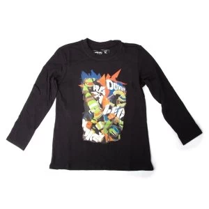 Image of Teenage Mutant Ninja Turtles Kids T-Shirt Age 12-14 - Black