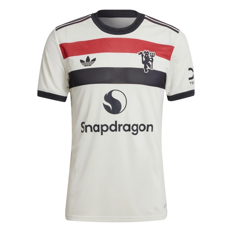 Image of adidas Manchester United Authentic Third Shirt 2024 2025 Adults White male XS