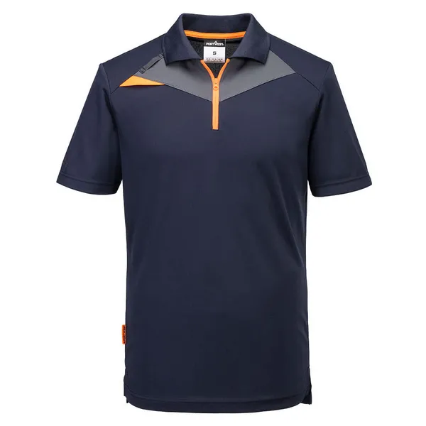 Image of Portwest DX4 Short Sleeve Polo Shirt DX410DNRXXL Colour: Dark Navy