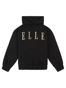 Image of Elle Girls Oversized Hoodie - Black, Size Age: 3-4 Years, Women
