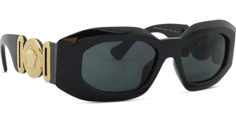 Image of Versace Irregular Acetate Sunglasses Black VKX6L Unisex