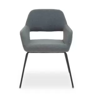 Image of Interiors By PH Dining Chair Grey Black Legs
