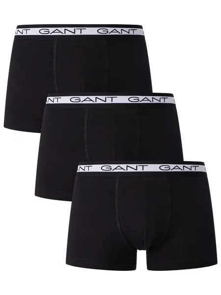 Image of Gant 3 Pack Basic Trunks Black XXL
