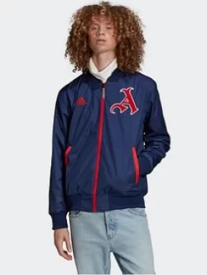 Image of adidas Arsenal CNY Bomber Jacket, Dark Blue Size XL Men