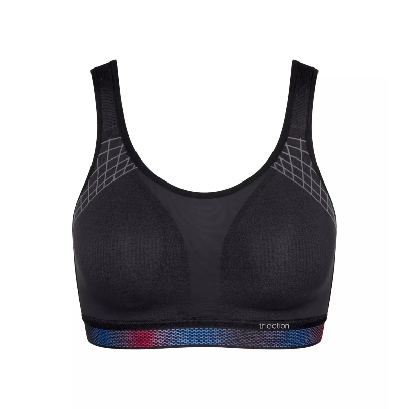Image of Triumph Triaction Cardio Minimiser Sports Bra Black Women 32C;34C;36C;38C;40C;32D;34D;36D;38D;40D;34DD;36DD;38DD;40DD;34E;36E