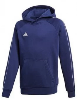 Image of Boys, adidas Youth Core 18 Sweat Hooded Tracksuit Top - Navy, Size 11-12 Years